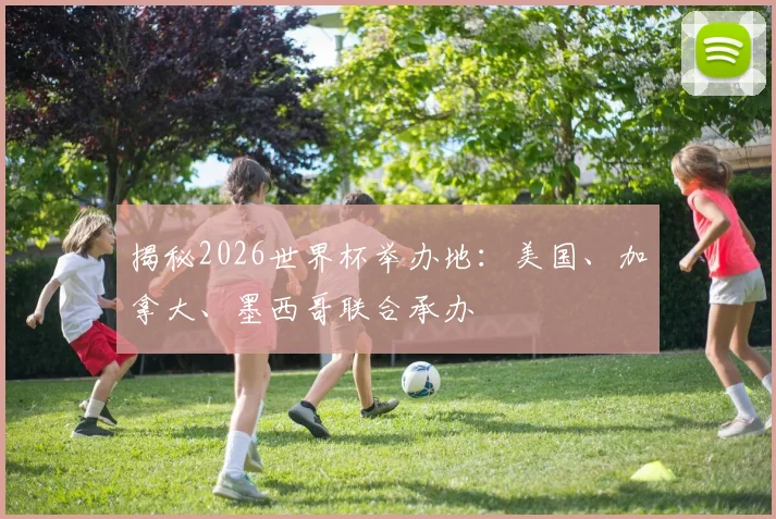 揭秘2026世界杯举办地：美国、加拿大、墨西哥联合承办